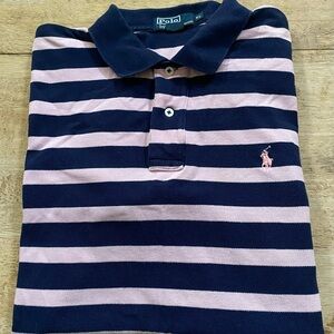 Polo Ralph Lauren Men’s Sz XL Striped Iconic Mesh Polo‎ Shirt